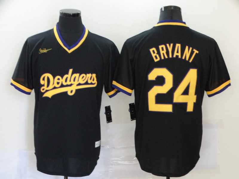 Dodgers 24 Kobe Bryant Black Nike Throwback Cool Base Jersey,We sell and wholesale Dodgers 24 Kobe Bryant Black Nike Throwback Cool Base Jersey on line form chian!
